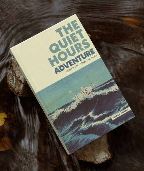 The Quiet Hours: Adventure — clothbound cover with a landscape painting beneath the title